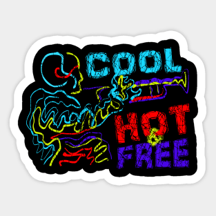 Cool, Hot & Free Music Theme Sticker